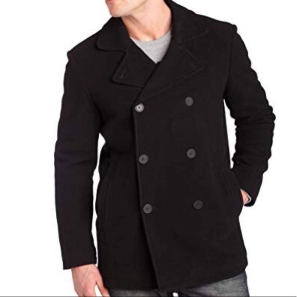 Kenneth Cole Reaction Wool Blend Coat, Size Large